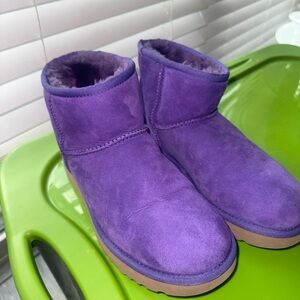 Purple Suede UGG Ankle Boots